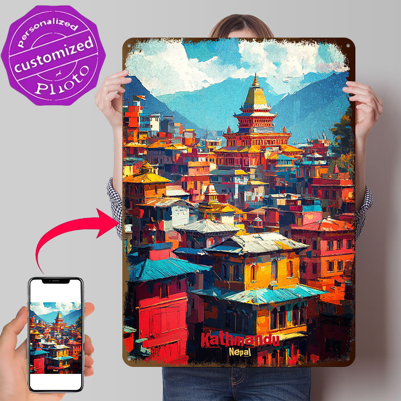 Home Decor Kathmandu - Kathmandu Art 3D Printed Texture Poster
