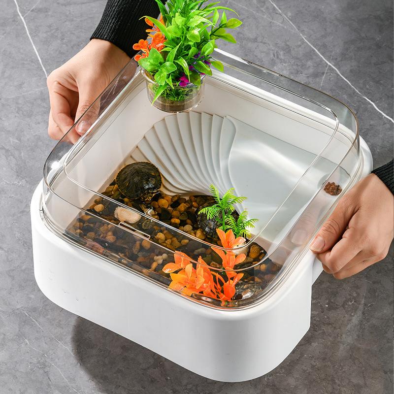 Home Decor Habitat - Transparent Turtle Tank Habitat Box With