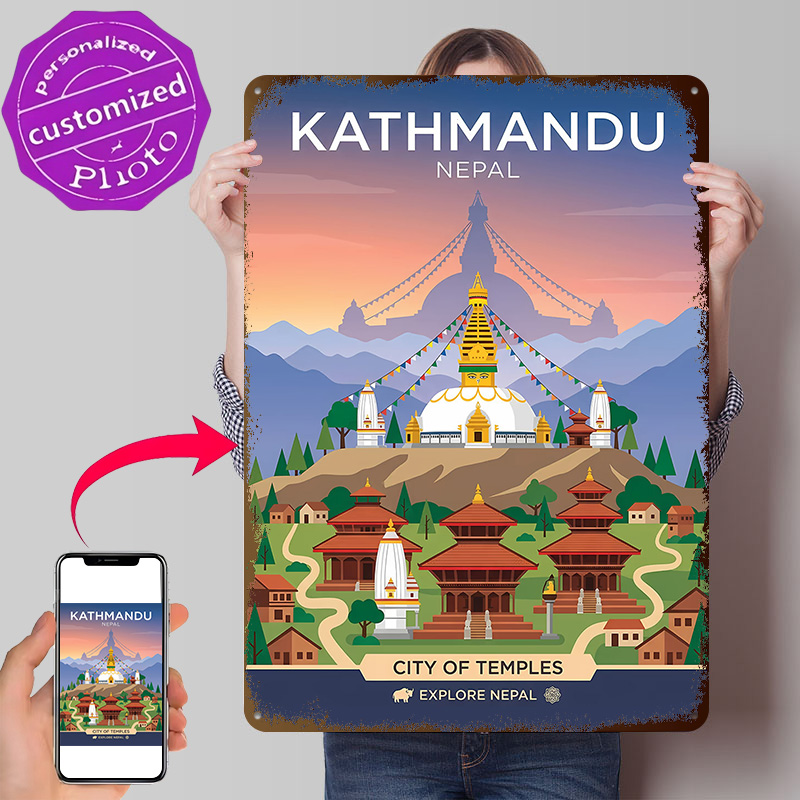Home Decor Kathmandu - Kathmandu City of Temples Personalized 3D