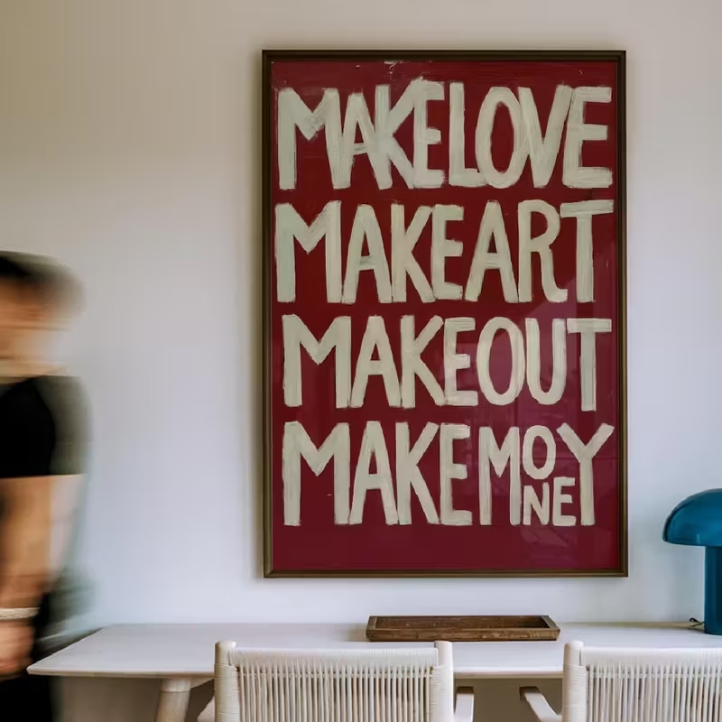 Home Decor Retro - Modern,Retro Self Made Love Kisses Me