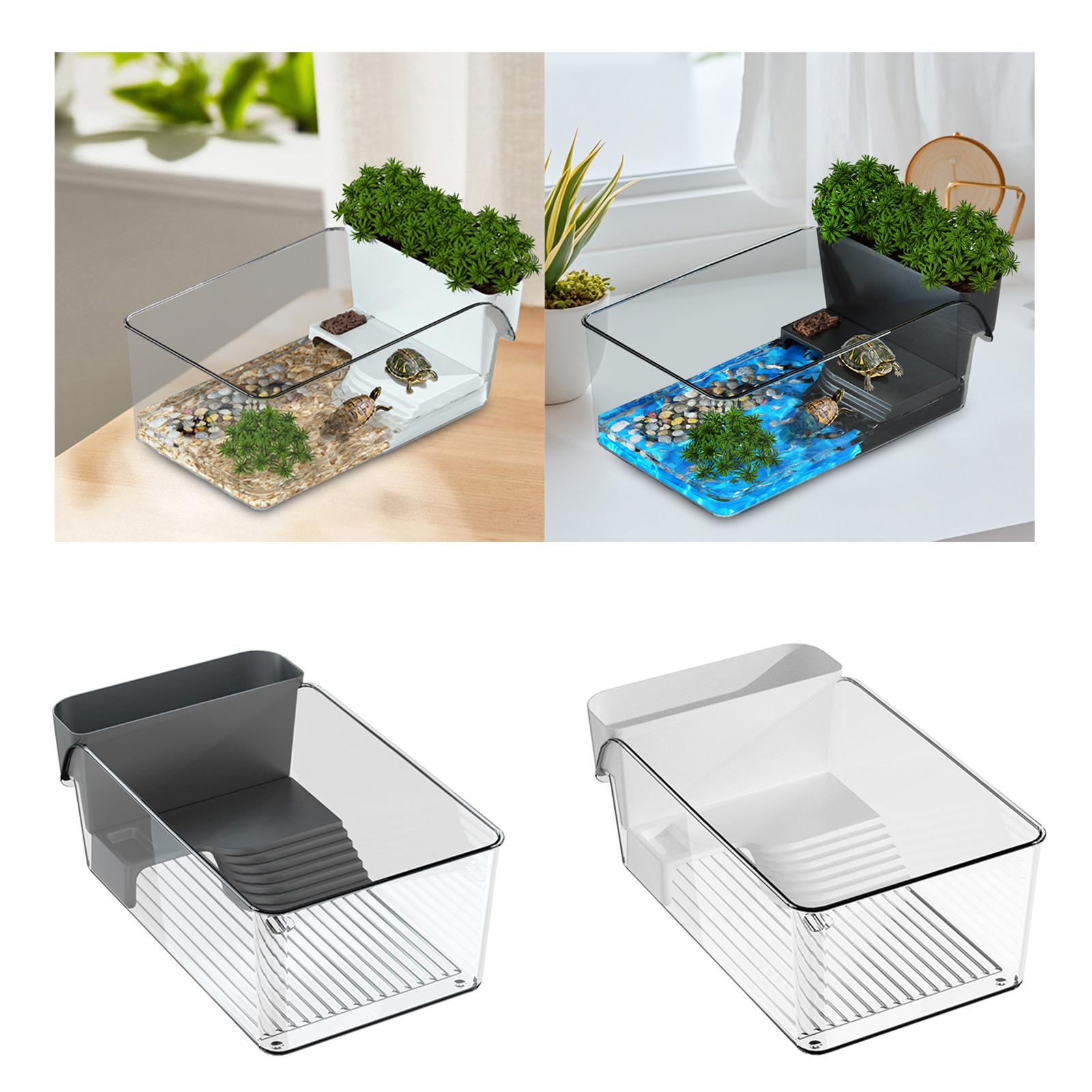 Home Decor Habitat - Small Turtle Tank, Reptile Habitat, Decorative,