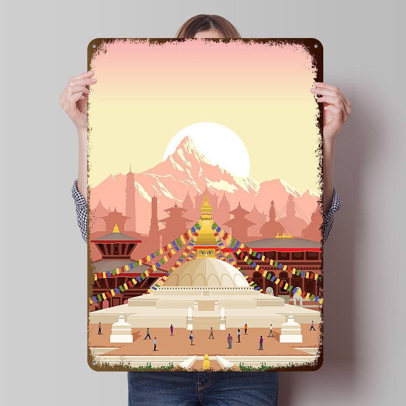 Home Decor Kathmandu - Kathmandu Travel Print Printing Poster Customized