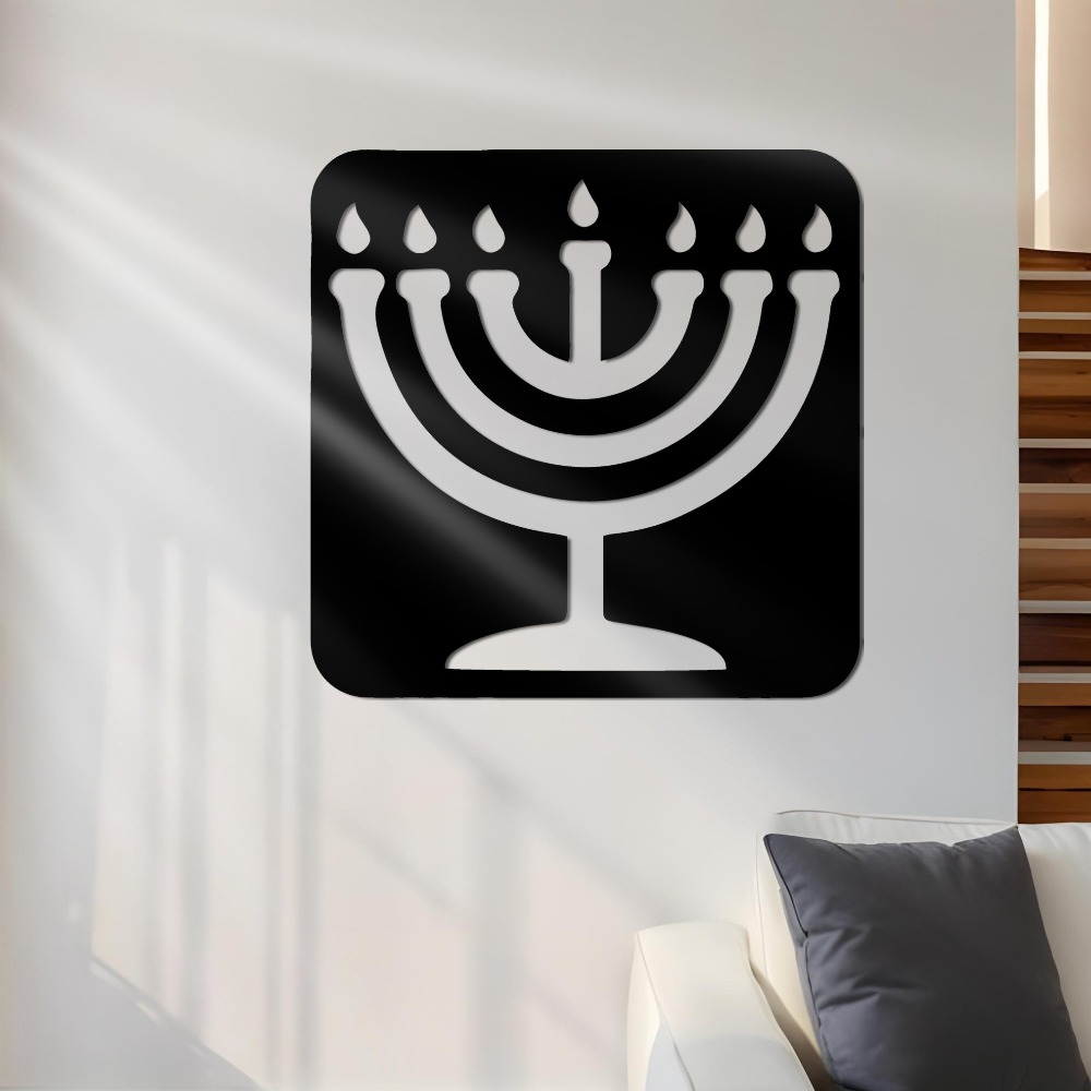 Home Decor Vintage - CIFBUY Iron Wall Art Vintage Menorah