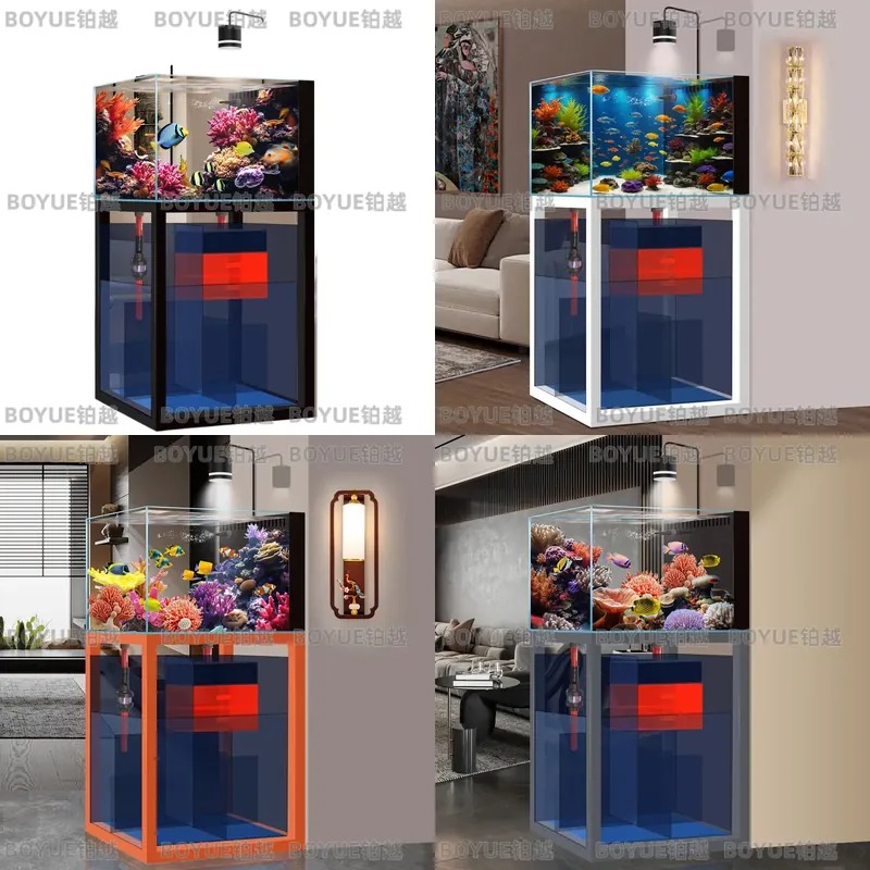 Home Decor Habitat - Ultra Clear Glass Saltwater Aquarium with