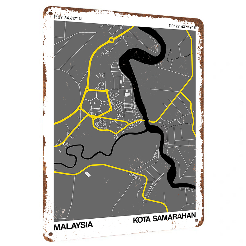 Home Decor Kota - Kota Samarahan Malaysia City Map Art