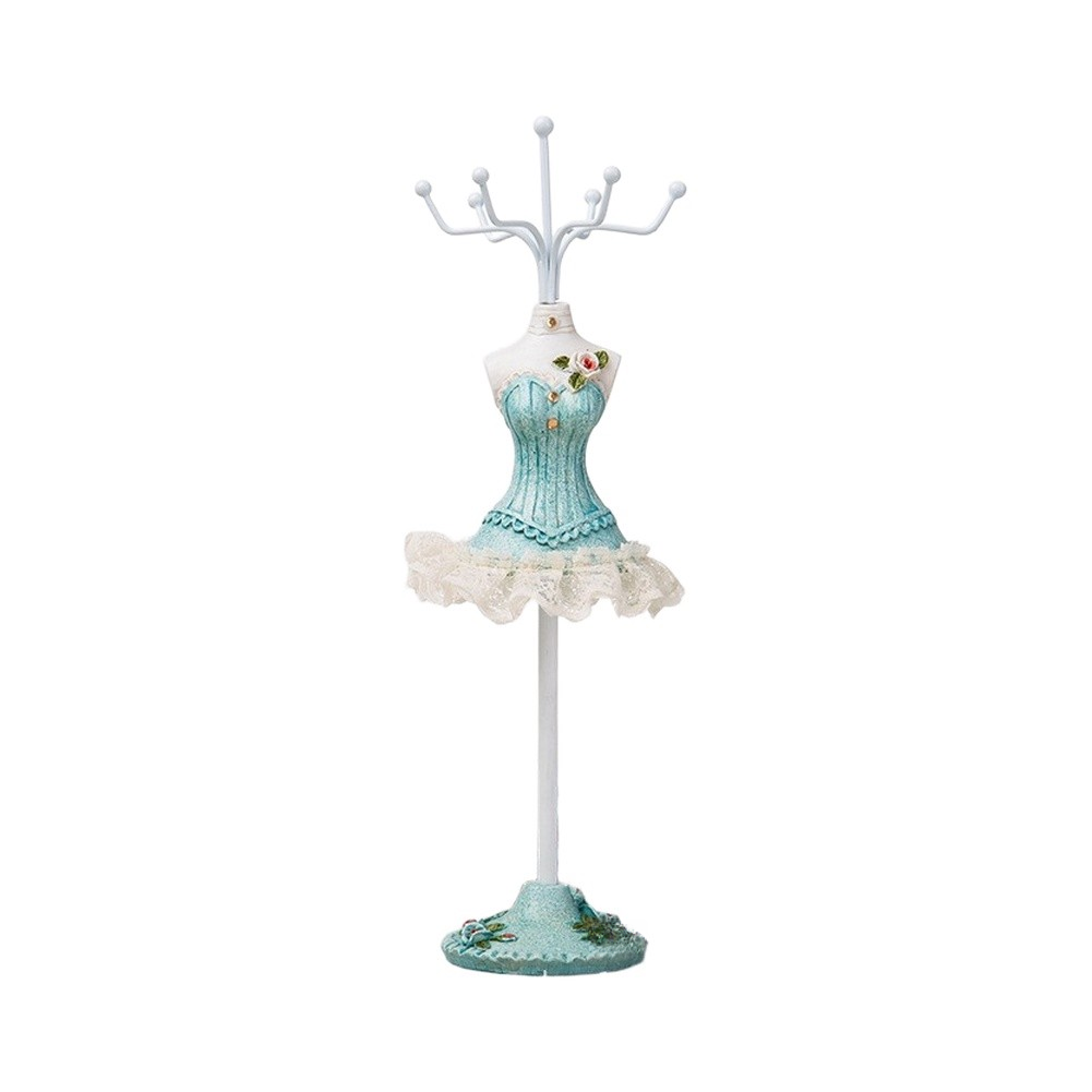 Vanity Home Decor - Stylish Turquoise Dress Shaped Jewelry Holder