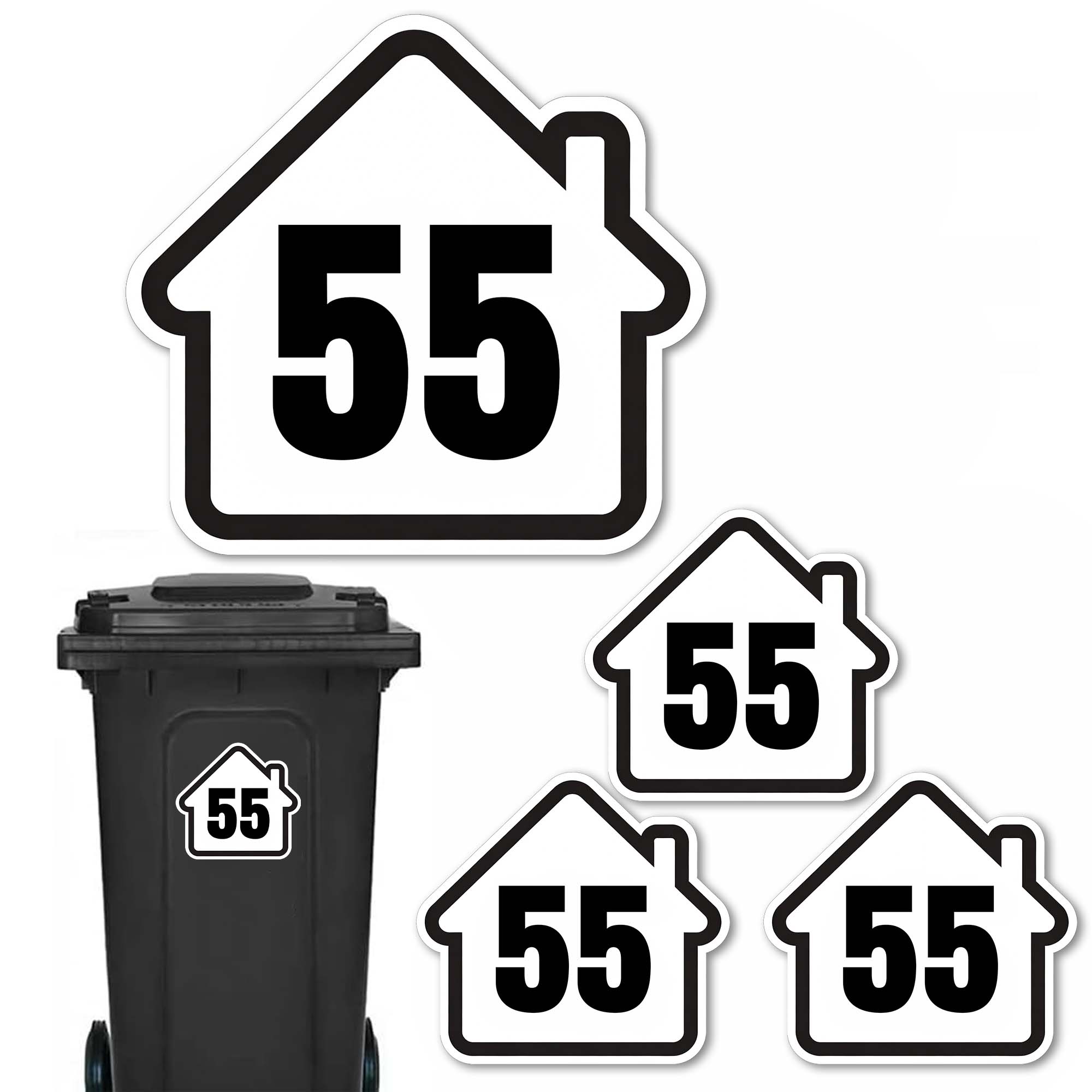 Home Decor Sticker - House pattern Custom Number DIY Trash