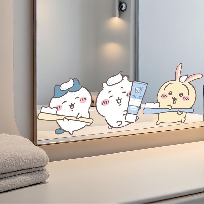 Hot Chiikawa Mirror Stickers S - Vanity Home Decor ulasan dan harga