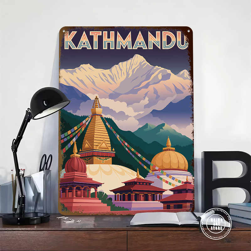 Kathmandu Travel Tinplate Post - Home Decor Kathmandu ulasan dan harga