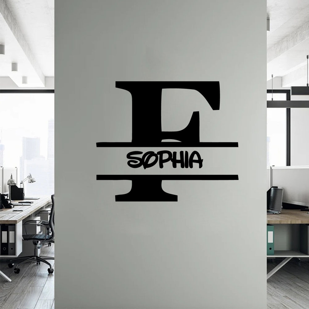 1PC Romantic Letter F Custom T - Home Decor Sticker ulasan dan harga