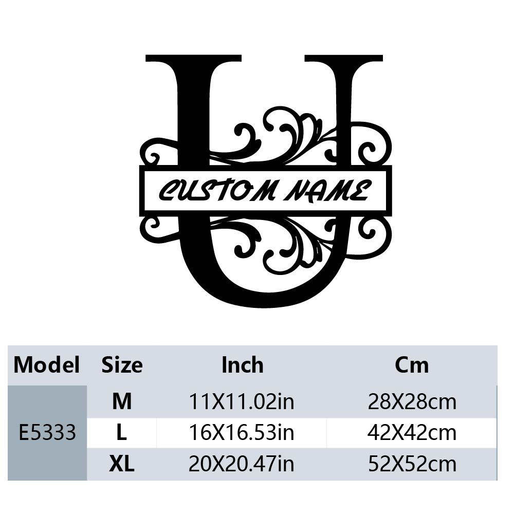 1PC Cool Letter U Customizable - Home Decor Sticker ulasan dan harga
