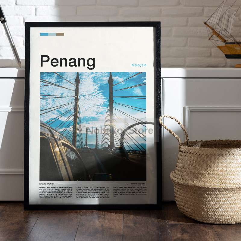 Asia Malaysia Travel Posters K - Home Decor Kuching ulasan dan harga