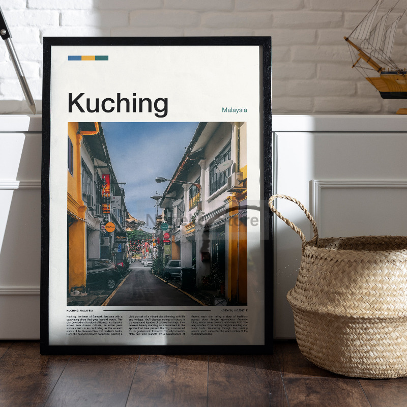 Asia Malaysia Travel Posters K - Home Decor Kuching ulasan dan harga