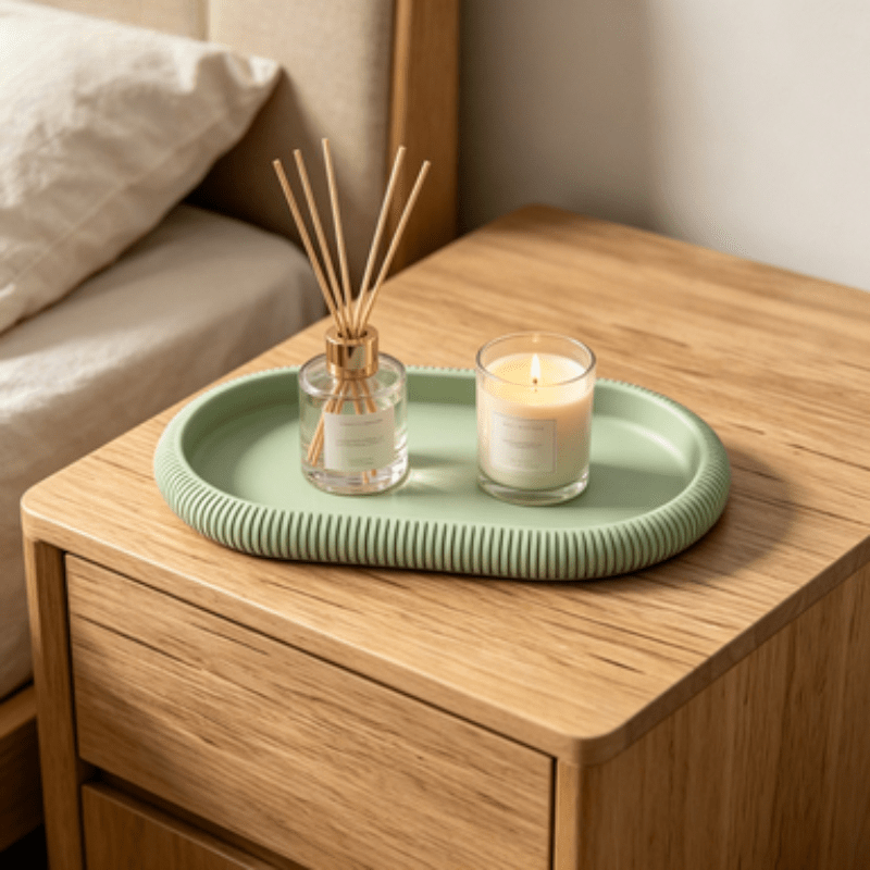 Oval Storage Tray Decorative O - Vanity Home Decor ulasan dan harga
