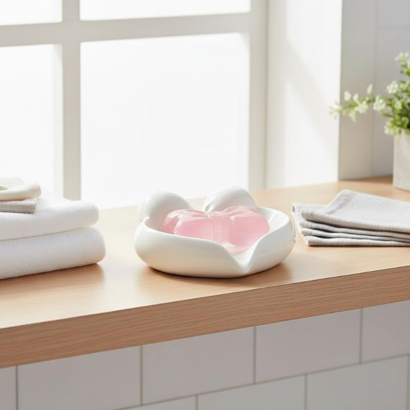 Cute Bow Heart Shaped Ceramic  - Vanity Home Decor ulasan dan harga