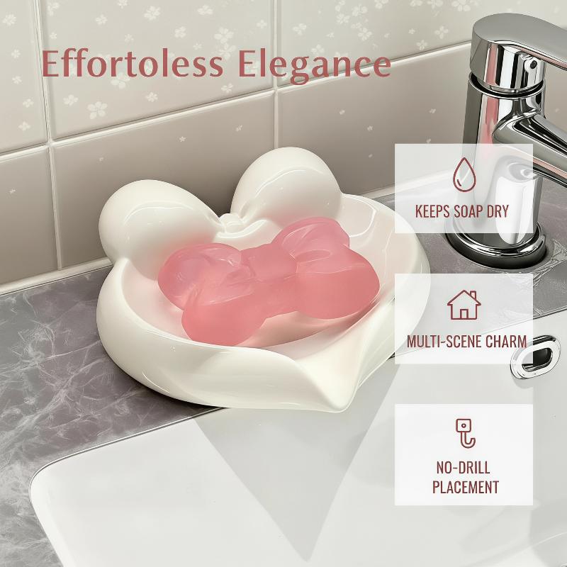 Cute Bow Heart Shaped Ceramic  - Vanity Home Decor ulasan dan harga