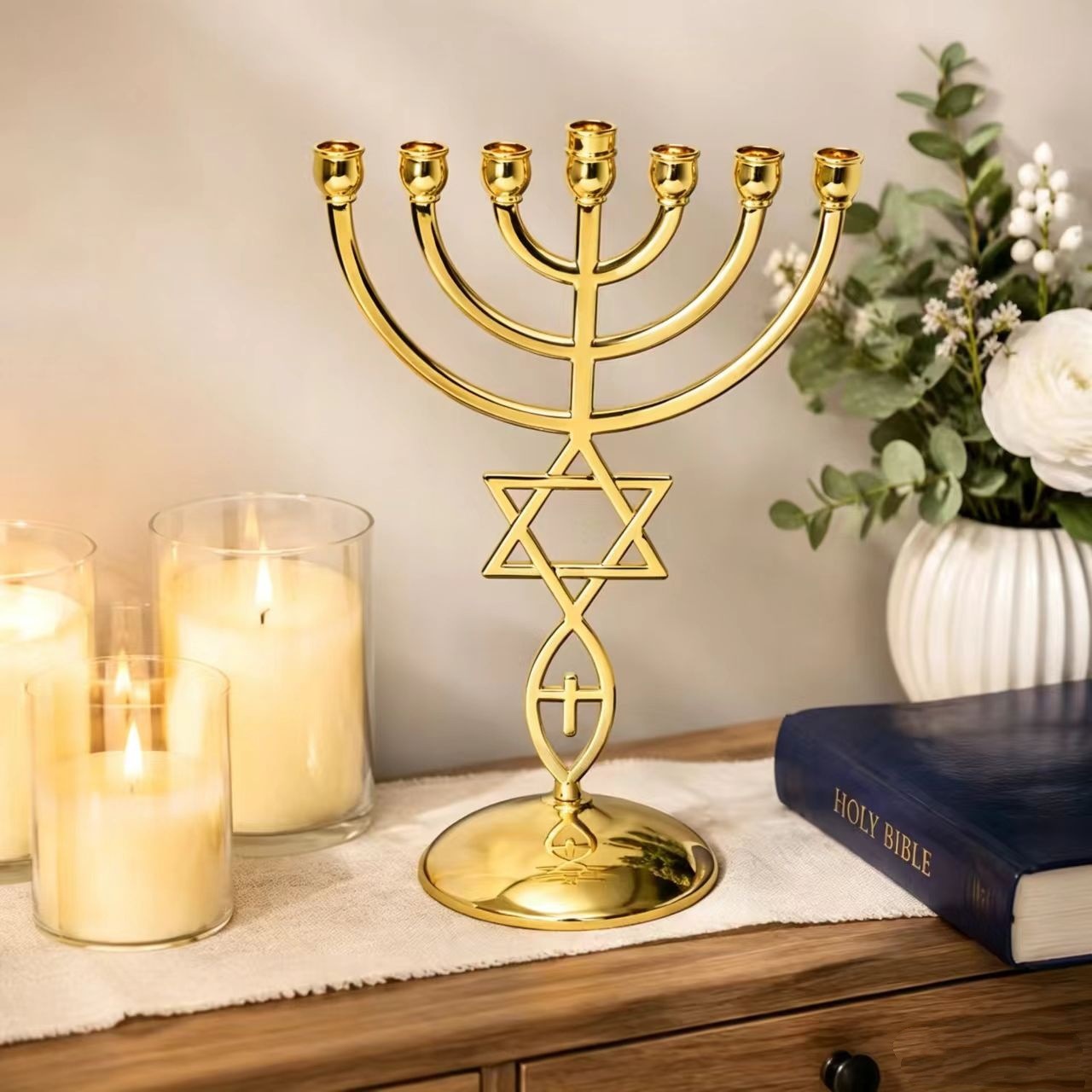 Hanukkah Seven-Headed Candle H - Home Decor Gift ulasan dan harga