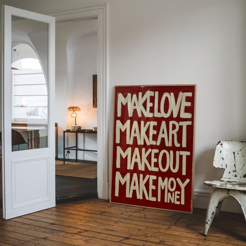 Modern,Retro Self Made Love Ki - Home Decor Retro ulasan dan harga