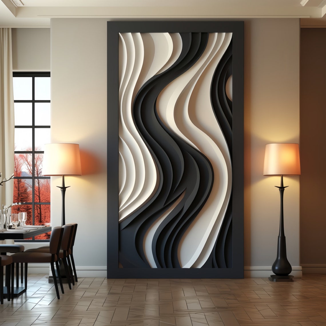 xx-Wave Strip Decorative Woode - Home Decor Vision Board ulasan dan harga