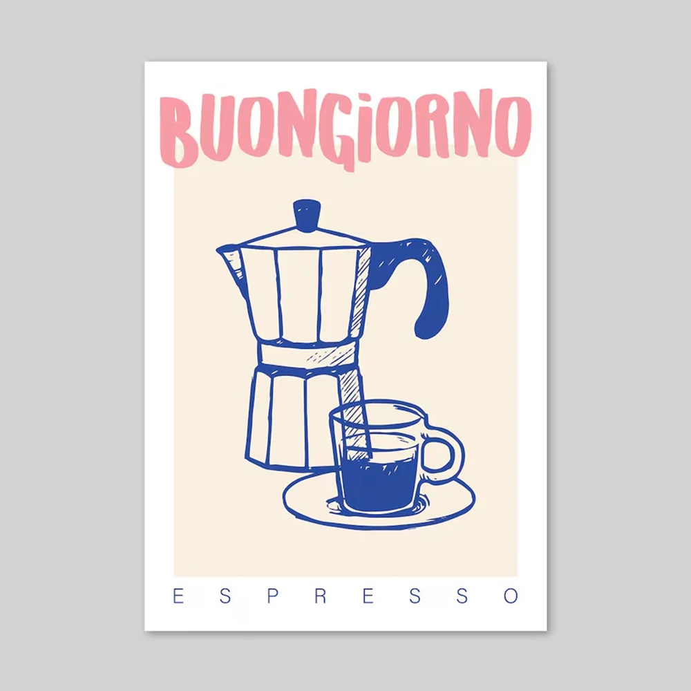 Modern Coffee Espresso Wall Ar - Home Decor Retro ulasan dan harga