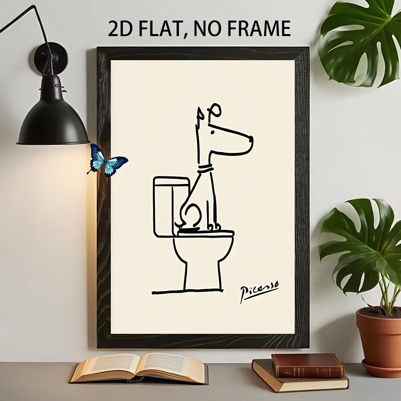 Modern,Retro Fun Dog Toilet Pi - Home Decor Retro ulasan dan harga