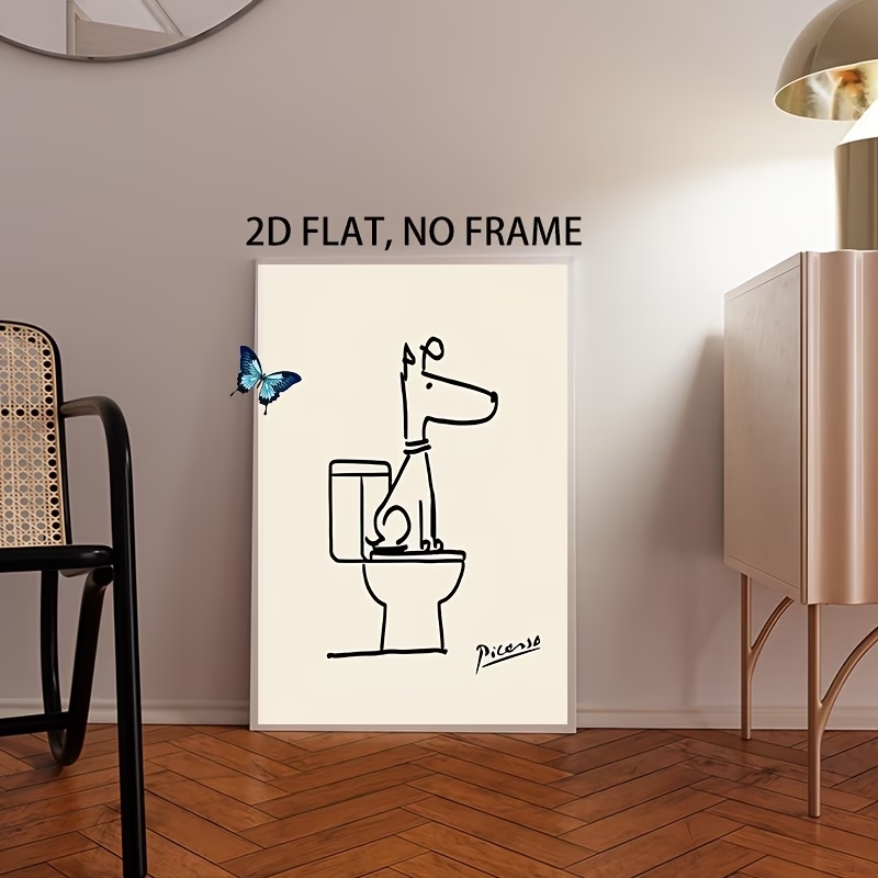 Modern,Retro Fun Dog Toilet Pi - Home Decor Retro ulasan dan harga