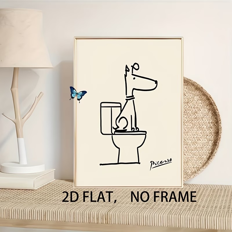 Modern,Retro Fun Dog Toilet Pi - Home Decor Retro ulasan dan harga