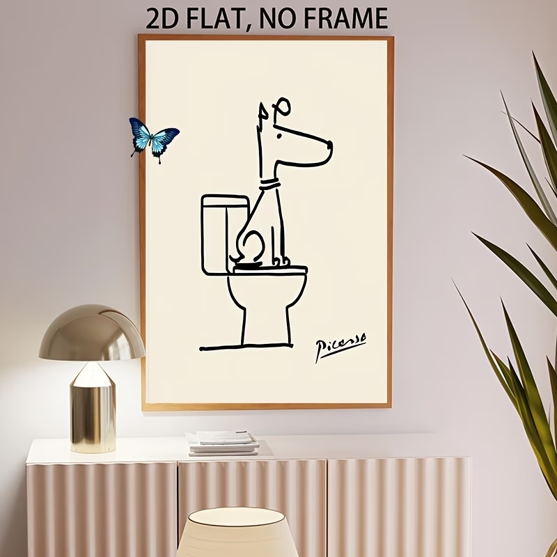 Modern,Retro Fun Dog Toilet Pi - Home Decor Retro ulasan dan harga
