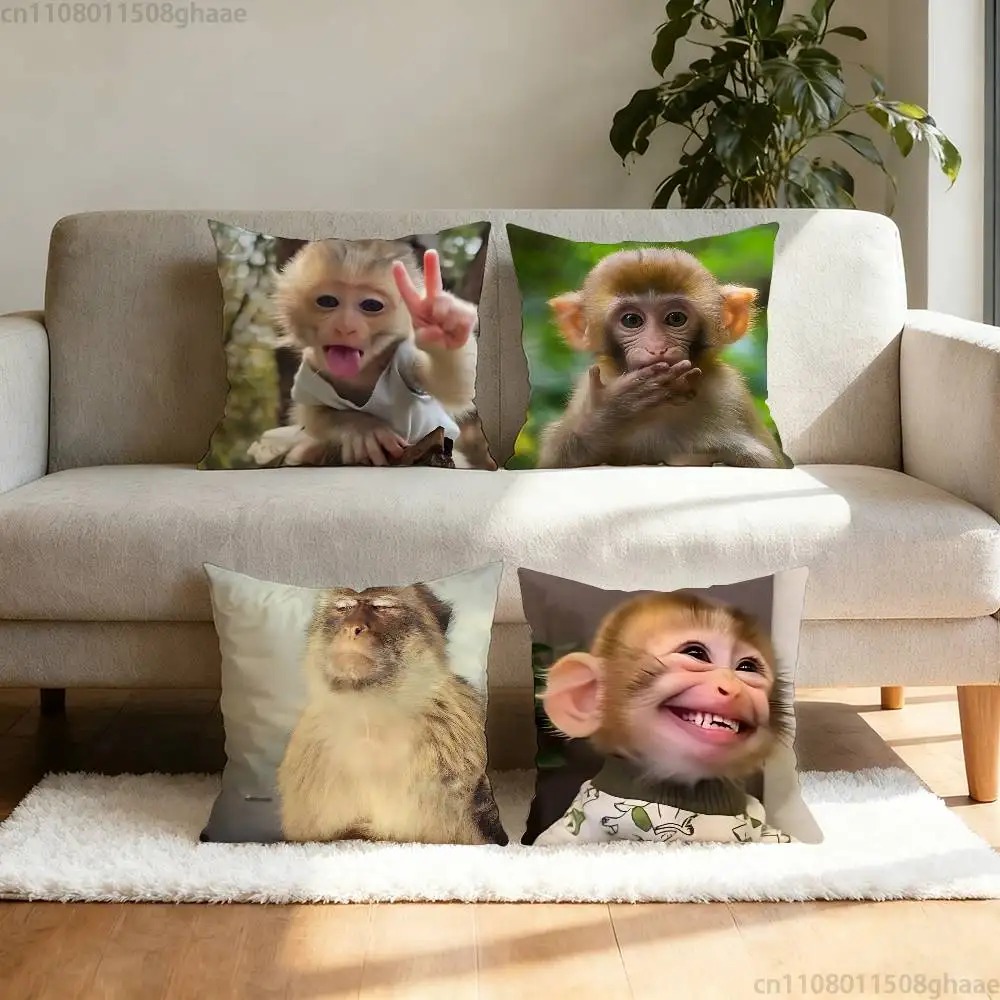 Funny Meme Monkey Cushion Cove - Home Decor Emoji ulasan dan harga