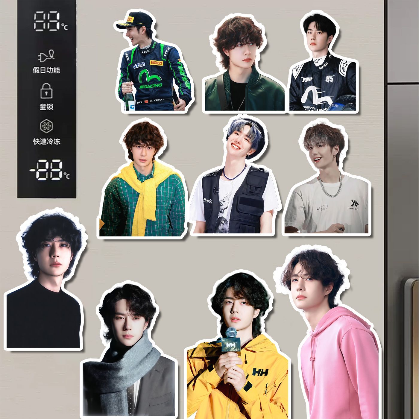 Wang Yibo refrigerator sticker - Home Decor Sticker ulasan dan harga