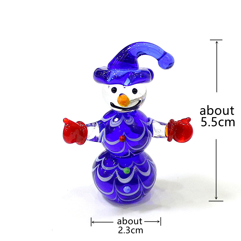 Mini Glass Snowman Figurine Cu - Home Xmas Decor Ideas ulasan dan harga
