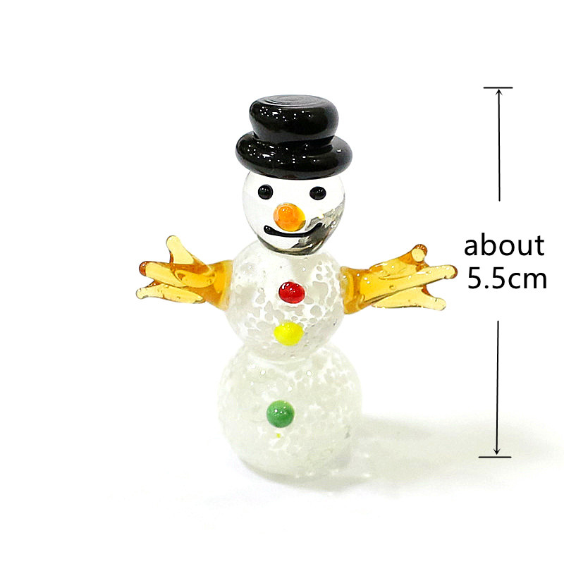 Mini Glass Snowman Figurine Cu - Home Xmas Decor Ideas ulasan dan harga