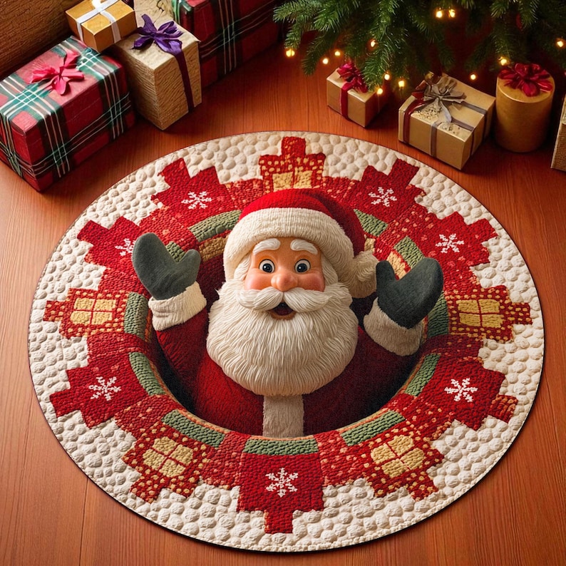 Christmas Santa Claus Round Do - Home Xmas Decor Ideas ulasan dan harga