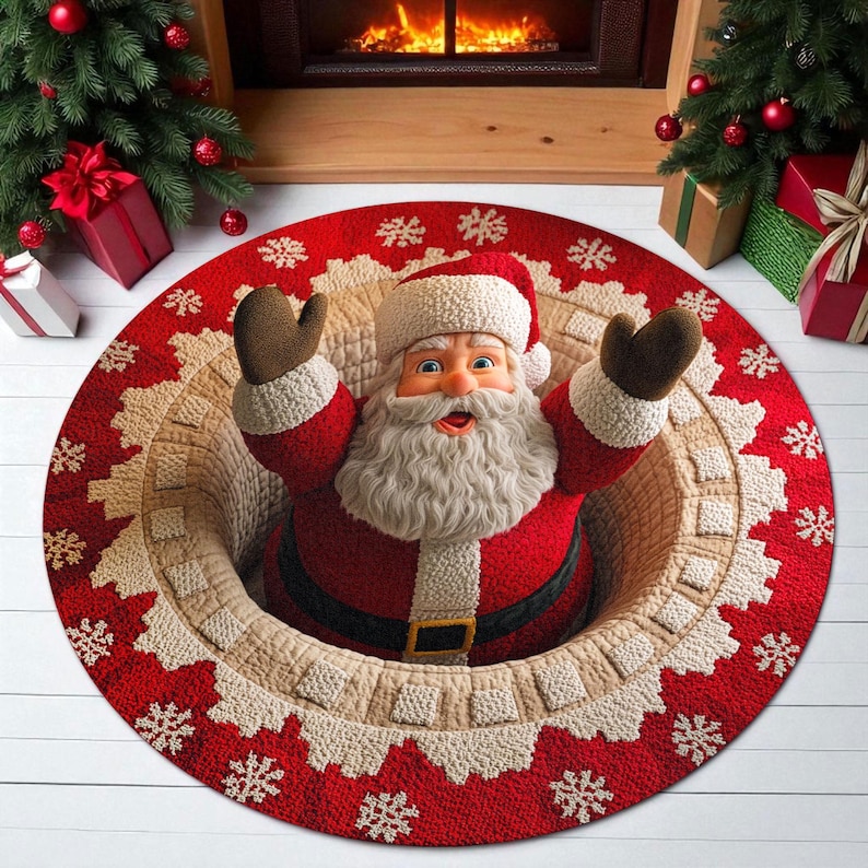 Christmas Santa Claus Round Do - Home Xmas Decor Ideas ulasan dan harga