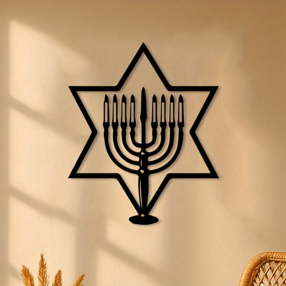 CIFBUY Metal Wall Art Menorah  - Home Decor Gift ulasan dan harga