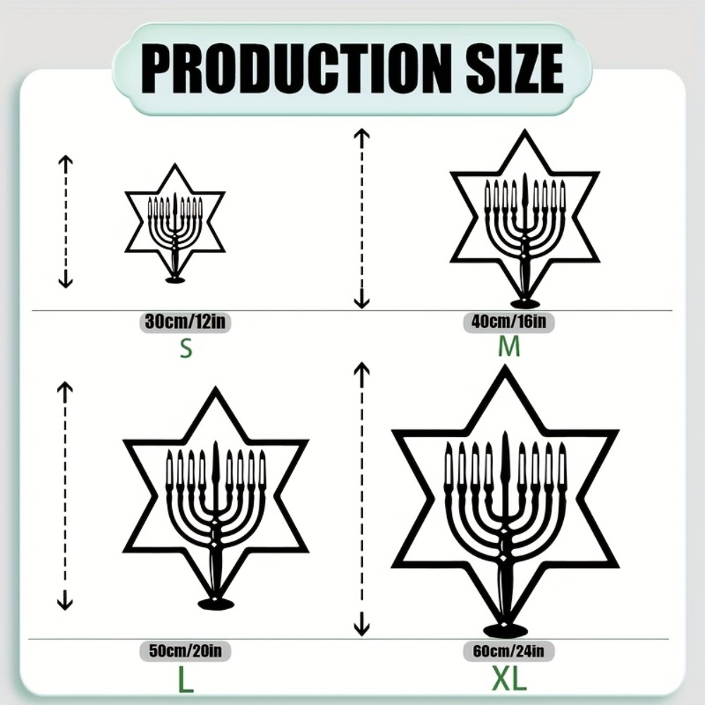 CIFBUY Metal Wall Art Menorah  - Home Decor Gift ulasan dan harga