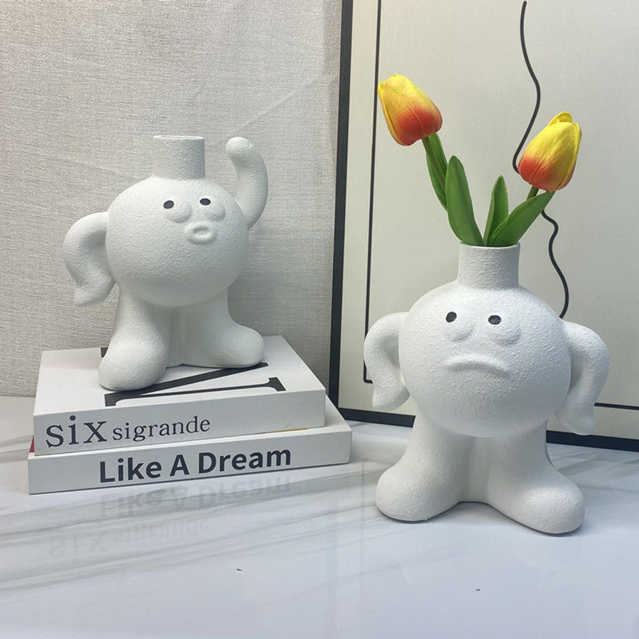Creative Ceramic Flower Vase C - Home Decor Emoji ulasan dan harga