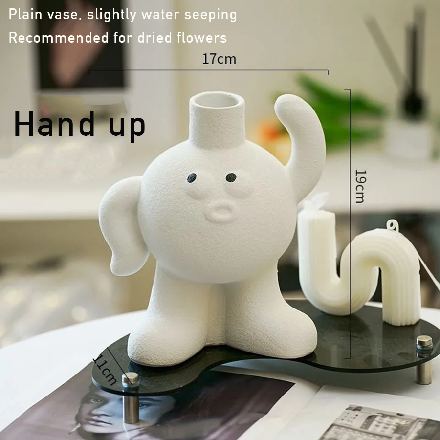 Creative Ceramic Flower Vase C - Home Decor Emoji ulasan dan harga