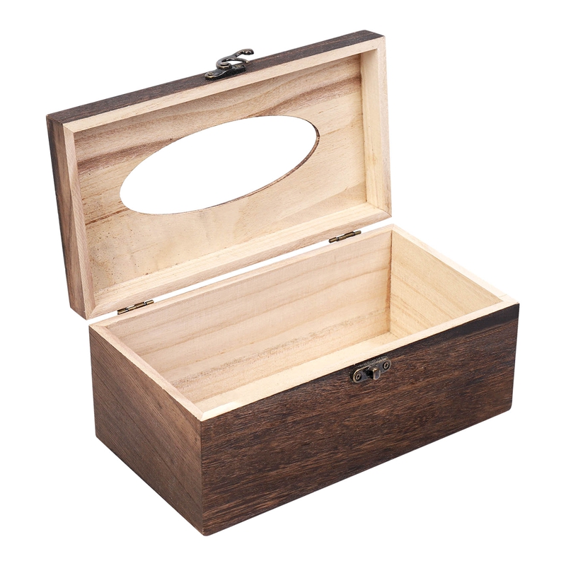 1PC Useful Wooden Retro Tissue - Home Decor Retro ulasan dan harga