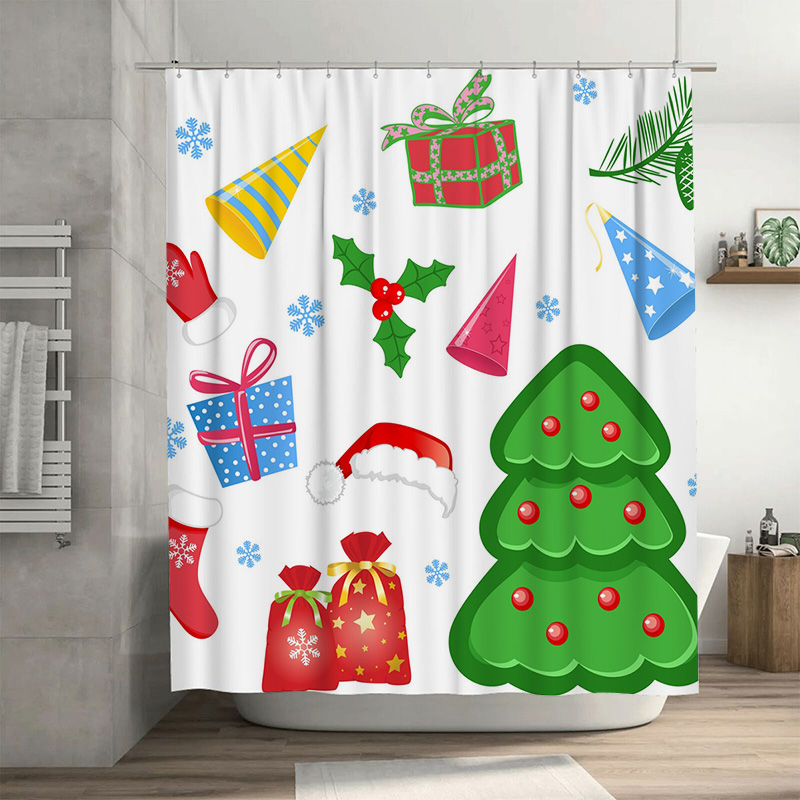 TU Shower Curtain Christmas Fo - Home Xmas Decor Ideas ulasan dan harga