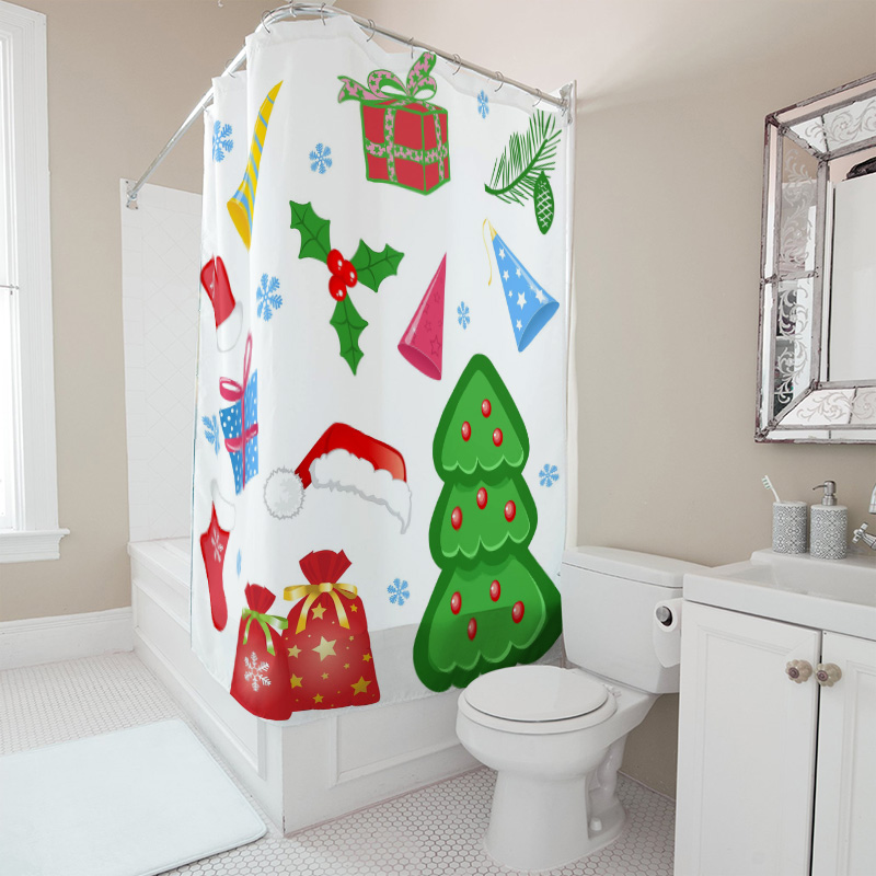 TU Shower Curtain Christmas Fo - Home Xmas Decor Ideas ulasan dan harga
