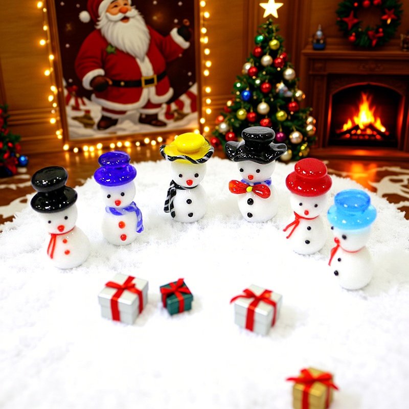 Mini Cute Glass Snowman Christ - Home Xmas Decor Ideas ulasan dan harga