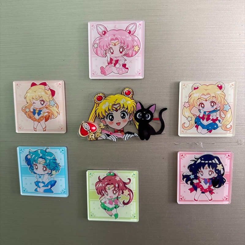 7Pcs/set Sailor Moon Anime Car - Home Decor Sticker ulasan dan harga