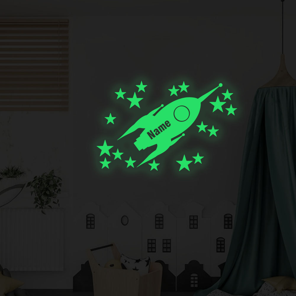 1pc Cartoon Rockets and stars  - Home Decor Sticker ulasan dan harga