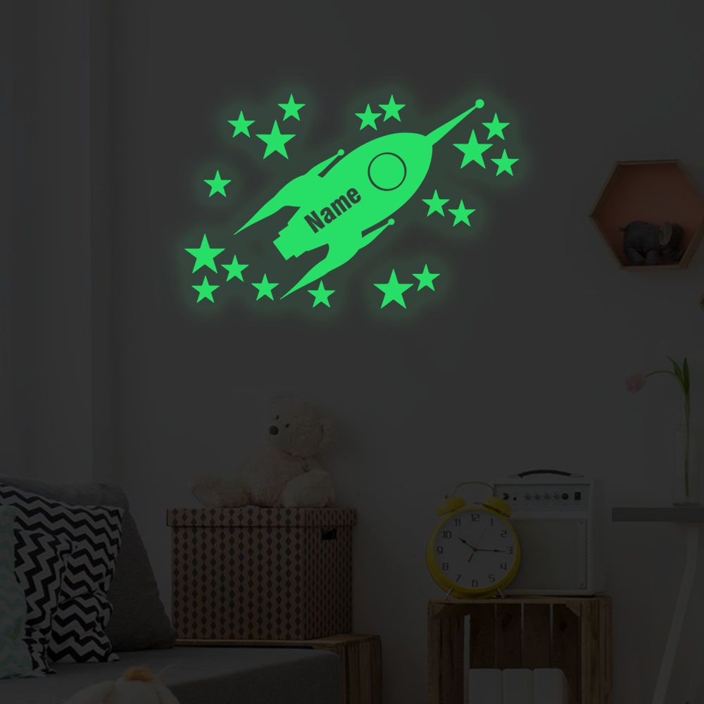 1pc Cartoon Rockets and stars  - Home Decor Sticker ulasan dan harga