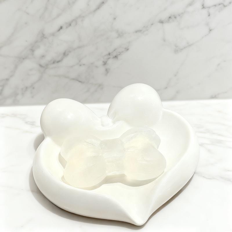Cute Bow Heart Shaped Ceramic  - Vanity Home Decor ulasan dan harga