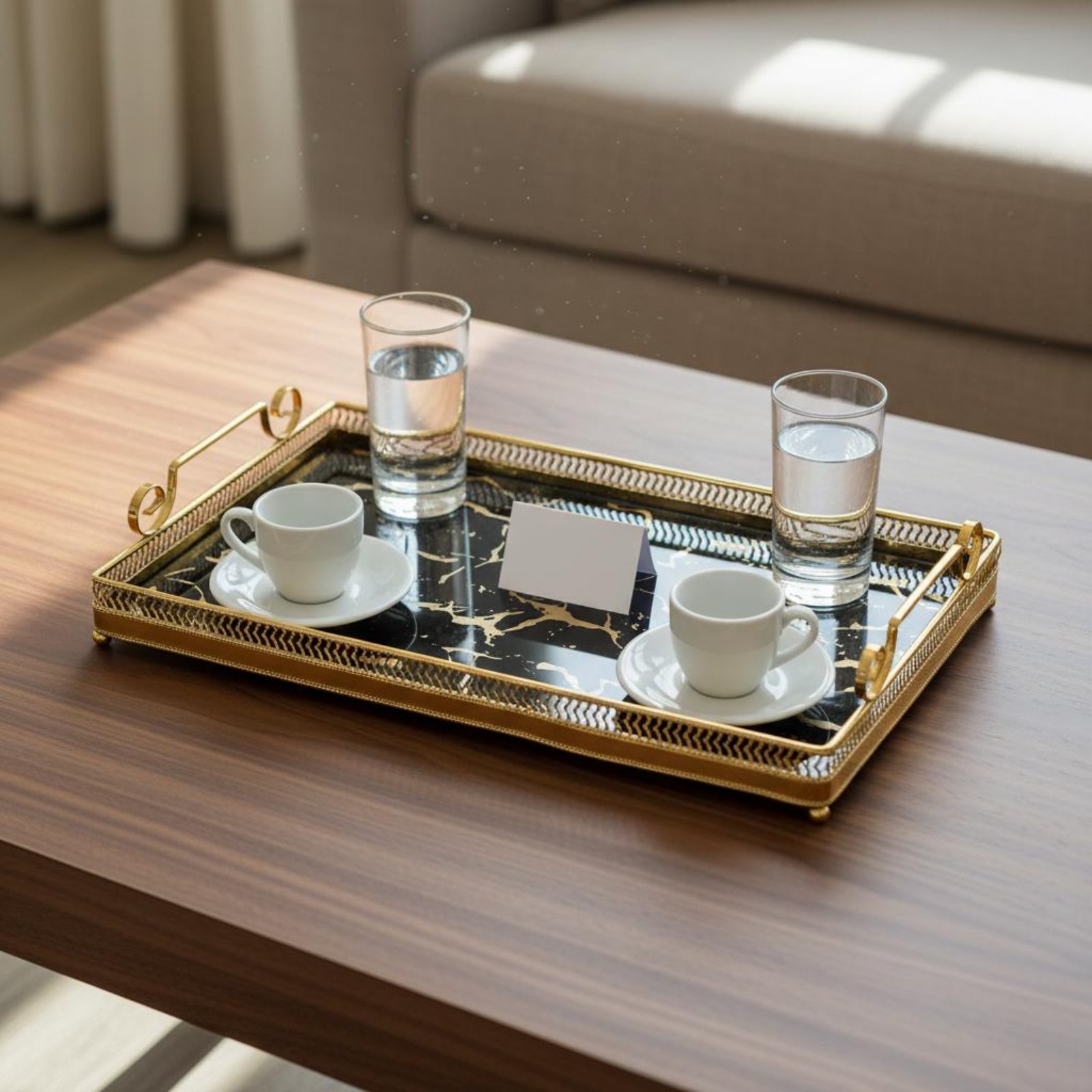 Decorative Mirror Tray Nordic  - Vanity Home Decor ulasan dan harga