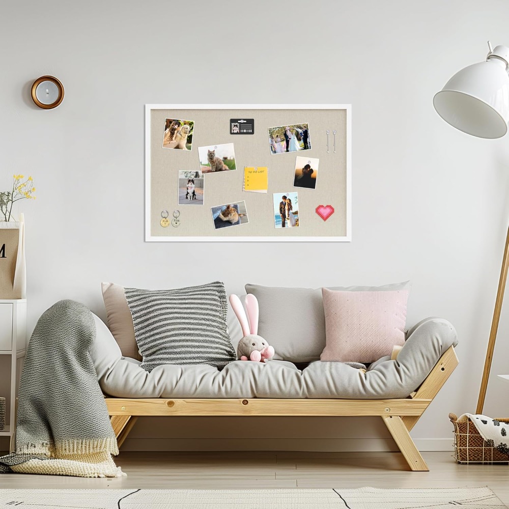 Cork Board 30x20 Inches Linen  - Home Decor Vision Board ulasan dan harga