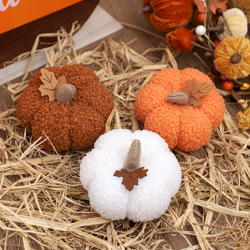 Fluffy Pumpkin Plush Halloween - Home Decor Gift ulasan dan harga