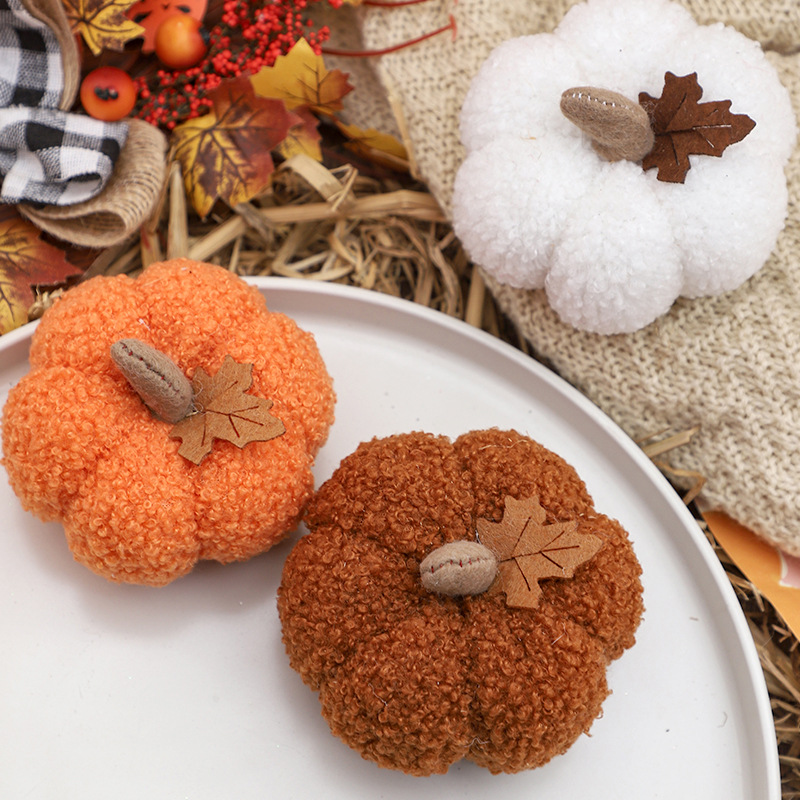Fluffy Pumpkin Plush Halloween - Home Decor Gift ulasan dan harga
